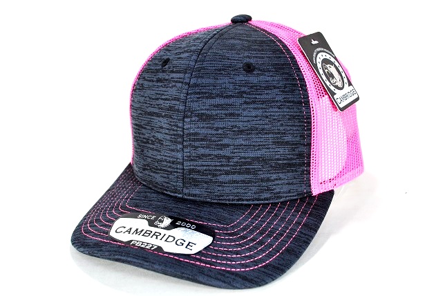 PB-227 TRUCKER SPACE DYE - BLACK/H.PINK